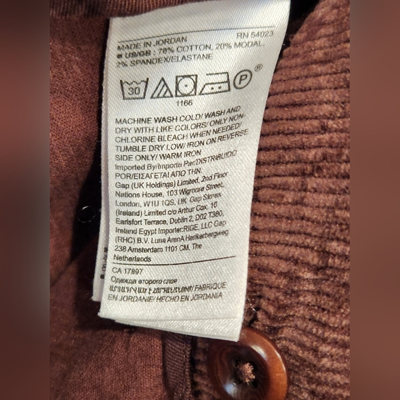 Banana Republic Slim Corduroy Utility Pant, Brown, Size US 6 - Picture 6 of 6